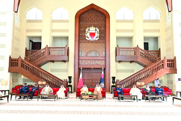 <p>Interior Minister and ministerial committee for information and communication technology chairman General Shaikh Rashid bin Abdulla Al Khalifa meets officials from the ministry&rsquo;s departments.</p>
<p>It was attended by the Deputy Interior Minister, the Public Security Chief and the Interior Ministry Under-Secretary.&nbsp;</p>